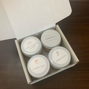 Set of 4 Mini (2oz) Candles | Antique Candle Co | Holiday Scents